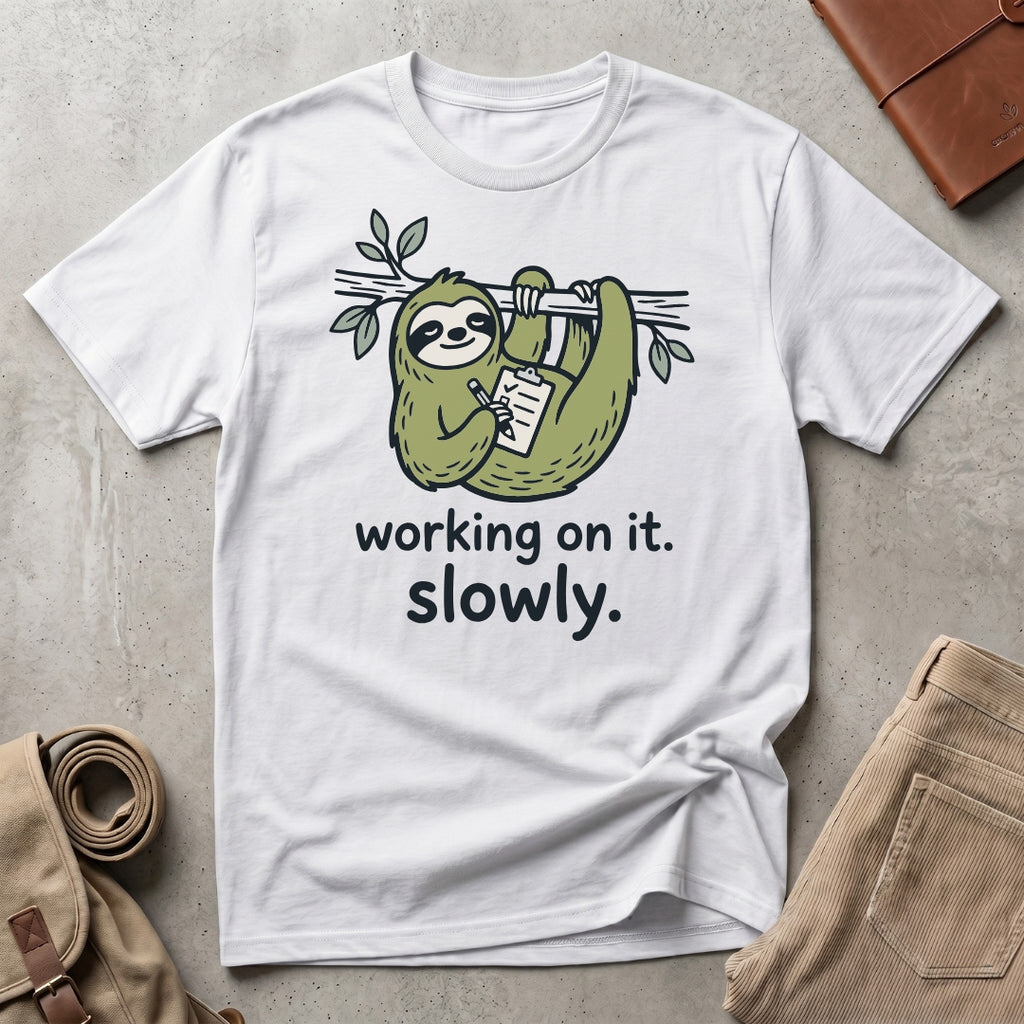 slowly working sloth. T-Shirt