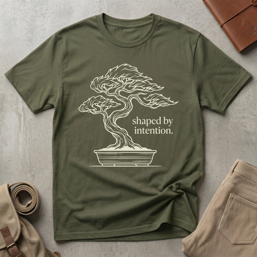 shaped by intention. T-Shirt